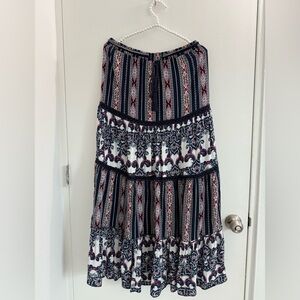 Bohemian Multi-Color Maxi Skirt size S/M